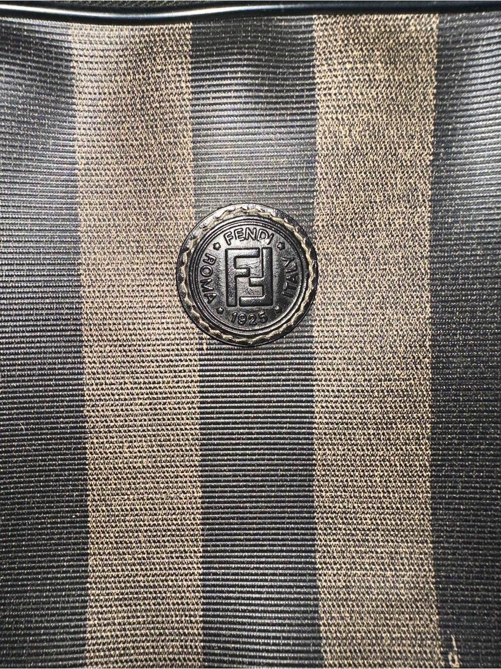 Fendi Black and Brown Striped Crossbody Bag - Picture 3 of 7